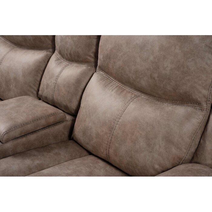 Red Barrel Studio Ensley Piece Vegan Leather Reclining Living Room